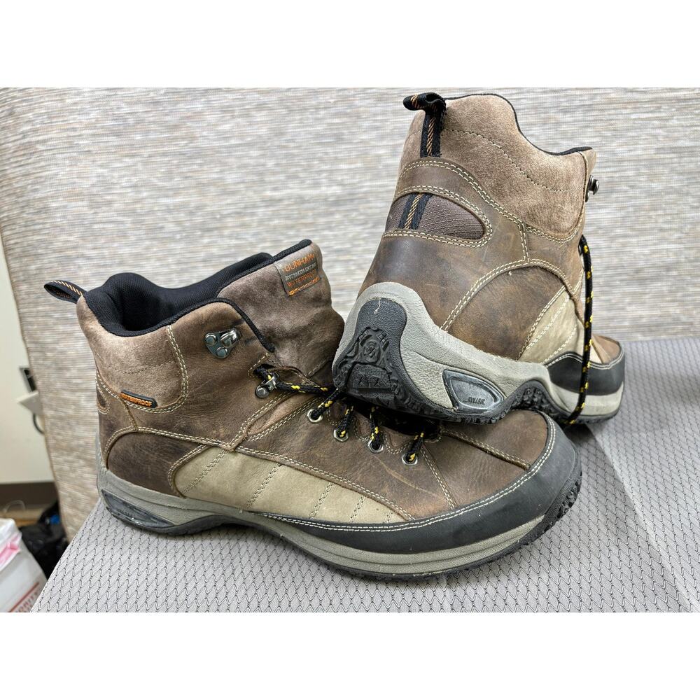 Dunham Boots Mens Size 15D Brown Leather Waterproof Snow Hiking Slip Resistant